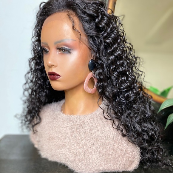 NATALEE| LONG DARK BROWN CURLY LACE FRONT WIG - Picture 3 of 5